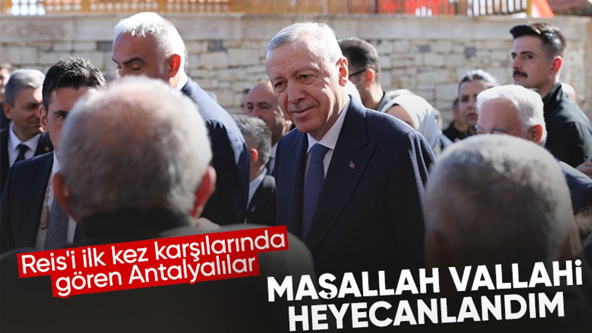 Antalya’da Cumhurbaşkanı Erdoğan’ı gören vatandaşların heyecanı