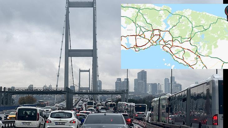 Mesai bitti, yoğunluk başladı! İstanbul’da ana arterde trafik durma noktasına geldi